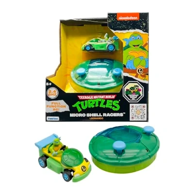 Image of Teenage Mutant Ninja Turtles Mayhem 3&quot; Micro Shell Racers, Leonardo, Ages 3+ TMNT Gifts, Toys