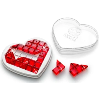Image of The Happy Puzzle Company Valentine&#039;s Set 72 Unique Multi Level Challenges in Heart Shaped Tray Original Gift for Day