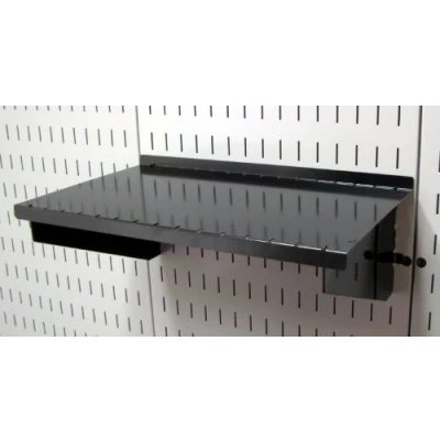 Image of Wall Control (Black) ASM SH 1609 B 23cm Deep Pegboard Shelf Assembly Only, Black