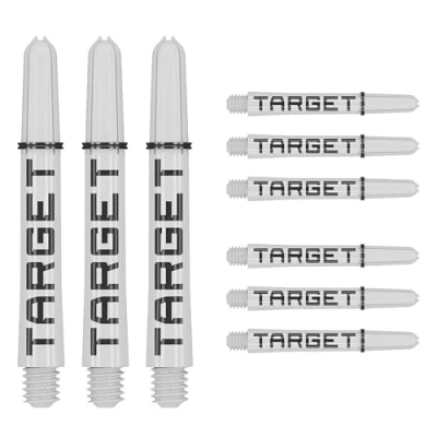Image of TARGET Darts Pro Grip Tag Shaft (9 Pack) Multipack Shafts, Professional Dart Accessories, Set Black &amp; White, Intermediate Length (40.5mm)