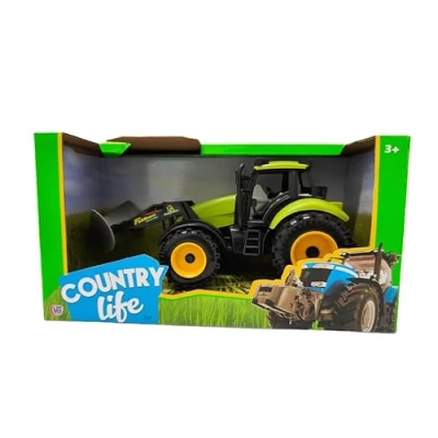 Image of CELINO making your day Tractor Digger Roller Friction Powered Farm Vehicle Boys Toys Gift (Green)
