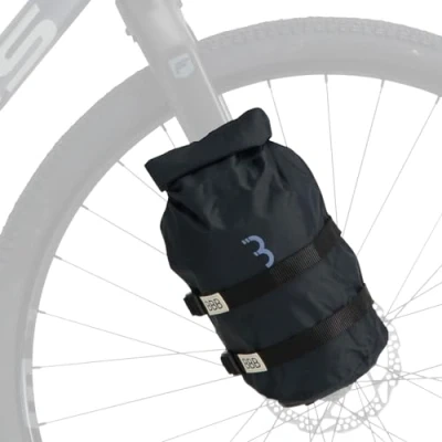 Image of BBB Cycling StackPack Waterproof Dry Bag Bikepacking Roll Top Closure Lightweight Carrying Rack Included BSB 145,Black