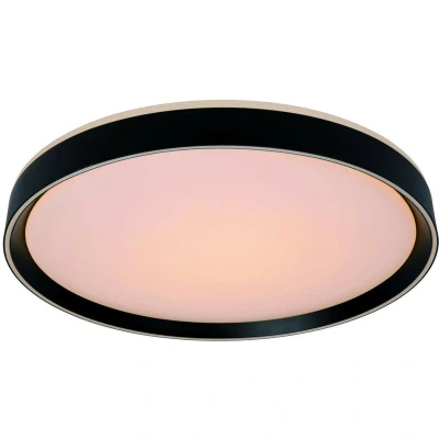 Image of Nuria Modern Flush Ceiling Light Ø 30cm LED Dim. 1x18W 2700K 3 StepDim Black