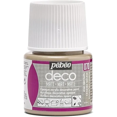 Image of Pebeo Deco Matt Acrylic Paints 45 Milliliters Ash Brown 070