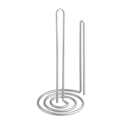 Image of Metaltex My Roll Vertical Paper Towel Holder Multipurpose Kitchen Stand and Space saving Organiser Polytherm Metallic, 15 x 32 Centimeters