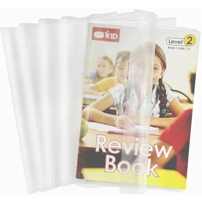Image of EULANT 10 Pieces Book Covers Plastic Clear with Adjustable Self Adhesive Closure,Clear Slip On Jacket Cover,16K Size for Books at 19 * 26cm