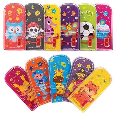 Image of Baker Ross AT907 Mini Pinball Games Bumper Assortment Pack of 15, for Kids Party Bags and Small Toys Children