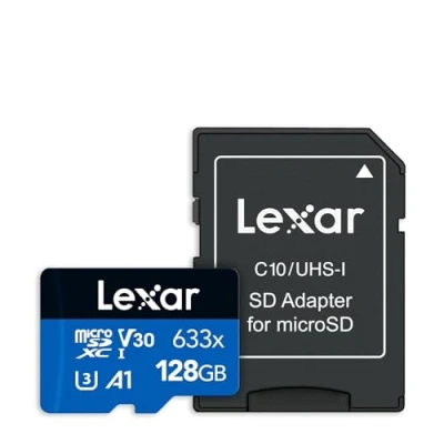 Image of Lexar microSDXC Card 128GB UHS I High Performance 633x U3 100MB/s