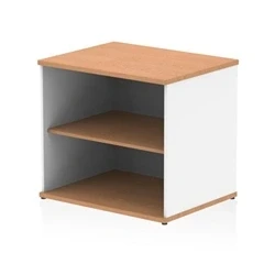 Image of Impulse 600mm Deep Desk High Bookcase Oak and White