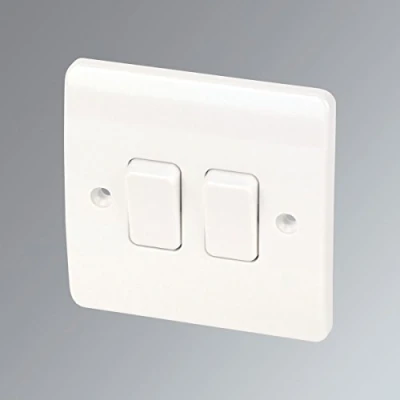 Image of MK 2 Gang Way 10AX Light Switch White by