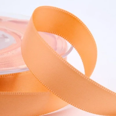 Image of Italian Options Satin Ribbon, 10mm Wide x 25 Metre Roll, Peach