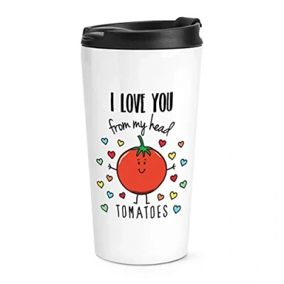 Image of I Love You from My Head Tomatoes Travel Mug Cup