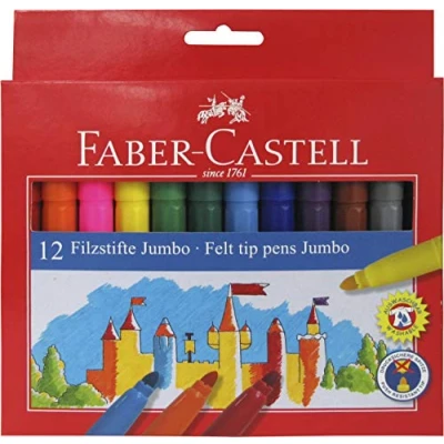 Image of JUMBO FIBRE TIP PENS BOX 12