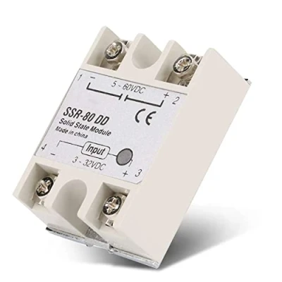 Image of SSR 80DD 3 32VDC to 5 60VDC 80A Output Current DC AC Solid State Relay Module For Industrial Automation Process (1Pc)