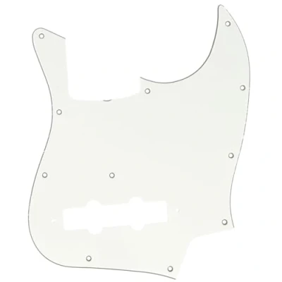 Image of Musiclily Pro 11 Hole J Bass Pickguard for JPN Fender Japan 4 String Jazz Bass, 3Ply Parchment