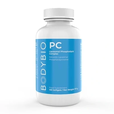 Image of BodyBio Phospholipid Complex Supplement Liposomal for High Absorption Potency No Fillers Additives 100 Capsules