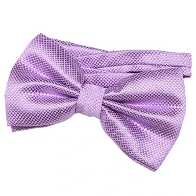 Image of DonDon Men’s Bow Tie pre tied and completely adjustable in silk look Light purple