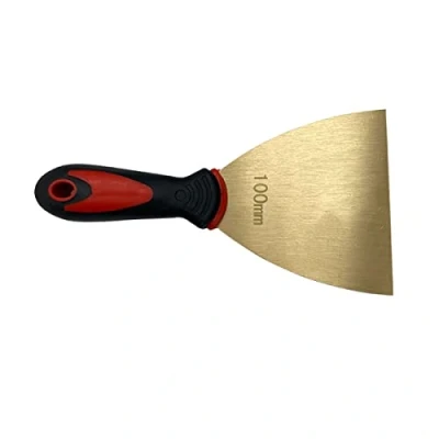 Image of Wall Scraper Putty Knife Copper Knife, Flexible Blade for Drywall, Putty, Decals, Wallpaper, Baking, Spackling, Patching and Painting,100mm (Size : 100mm)