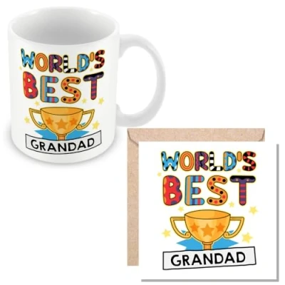 Image of MUGGZ Grandad Mug &amp; Card Worlds Best Gift Giftset Made in The UK