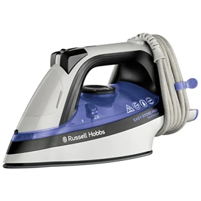 Image of Russell Hobbs Linencare Easy Store Pro Wrap And Clip Iron White Blue