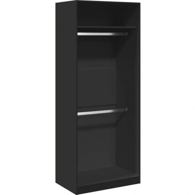 Image of vidaXL Wardrobe Black 80 x 50 200 cm Wood Material