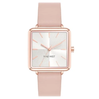 Image of Nine West Women&#039;s Strap Watch, Blush Pink/Rose Gold, Modern