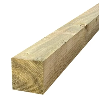 Image of Pressure Treated Square Wooden Post Gate or fence posts garden Timber wood 10ft 3m x 75mm 75mm, Fencing 3&quot; posts, (300cm)