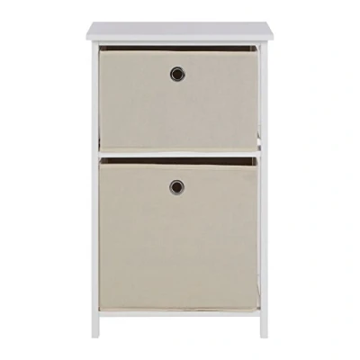 Image of Lindo Cabinet, 2 Fabric Drawers, Natural