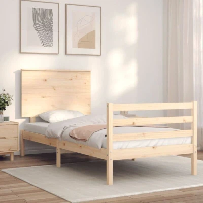 Image of vidaXL Bed Frame without Mattress 100x200 cm Solid Wood Pine