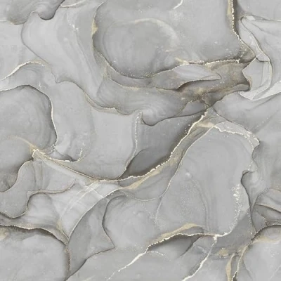 Image of Muriva Elysian Marble Effect Pattern Subtle Neutral Colours Wallpaper for Living Room, Bedroom, Hallway Decorative Luxury 212512 Black/Gold