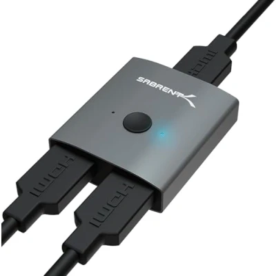 Image of SABRENT HDMI Splitter 4K@60Hz, Switch, adapter 2 In 1 Out, Supports HD 4K 3D 1080P for Xbox, PS4/5, TV Stick, HDTV Blu Ray, Nintendo Apple and Windows Computers More (DA HSW2)