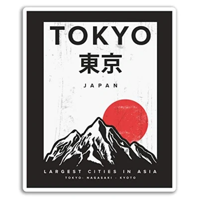 Image of 2 x 10cm Japan Tokyo Kyoto Vinyl Stickers Sticker Laptop Luggage #19307 (10cm Tall)