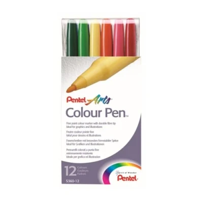 Image of Pentel Arts Colour Pen (Pack of 12)