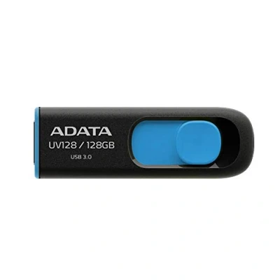Image of ADATA UV128 128GB USB3.1 Flash Drive, black/blue AUV128 128G RBE
