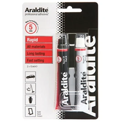 Image of Araldite 15ml Extra Strong Rapid Adhesive in Tube Pack (Set of 2)
