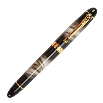 Image of Jinhao X450 Blue Marble Fountain Pen, Medium Nib Gold Trim 16 Styles