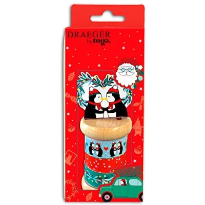 Image of Toga Christmas Masking Tape, Red and Green, 3 x 5 m, Set of