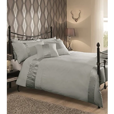 Image of SELECT ED® Luxuries Caprice Duvet Cover Bedding Set/Quilt Single Double King Super (KING SIZE, SILVER)