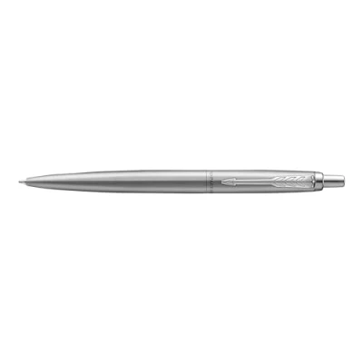 Image of PARKER 2122760 Ballpoint Pen, Jotter XL Monochrome, Core Stainless Steel, Blue Blister Pack