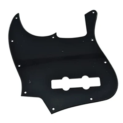 Image of KAISH Lefty 4 String J Bass Style Pickguard Left Handed Pick Guard Scrach Plate for USA/Mexico Jazz Black 1 Ply