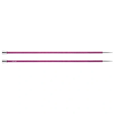 Image of KnitPro Royale: Knitting Pins: Single Ended: 40cm x 4.00mm, Birchwood, brass, Multi Colour, 4mm