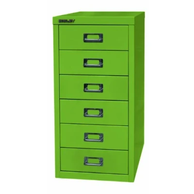 Image of BISLEY MultiDrawer 29 Series A4 6 Drawers, Metal, 604 Green, 38 x 27.9 59 cm