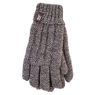 Image of HEAT HOLDERS Ladies Thermal Cable Knit 2.3 tog Heatweaver Gloves (S/M, Fawn)