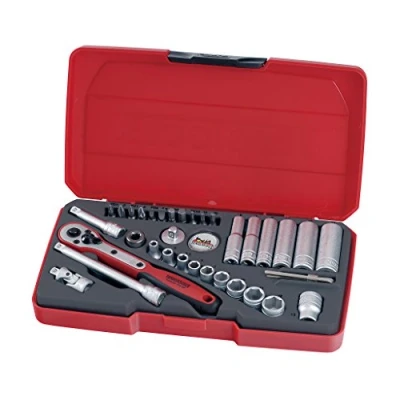 Image of Teng T1436 1/4 inch Socket Set Metric Drive (36 Pieces)