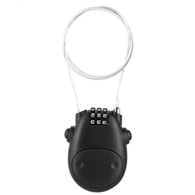 Image of 3 Digit Combination Lock, Padlock, Code Security Lock for Pushchair/Bicycle/Luggage/Cupboard (Black)