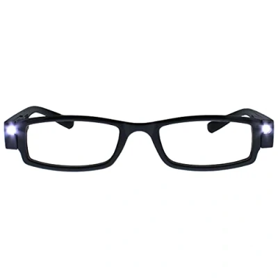 Image of The Reading Glasses Company Illuminated LED Night Time Light Readers Mens Womens Black L1 1 +2.50