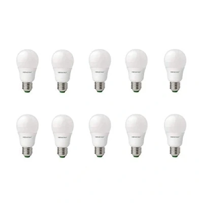 Image of Megaman Classic Opal GLS Style Non Dimmable LED Light Bulb, E27, 9.5 Watt, 4000K Colour Temperature, Cool White 10 Packs