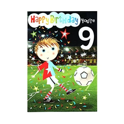 Image of Birthday Card for Ten (9) Year Old Boy Free Post (UK).