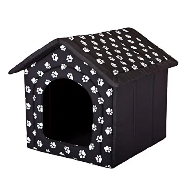 Image of HobbyDog R5 BUDCWL2 Dog Cave Size 70 x 60 63 cm Black with Paw Bed, XL, Black, 2 kg
