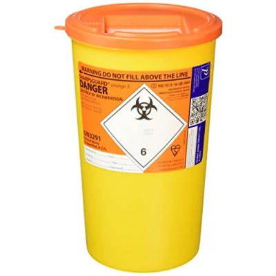 Image of St John Ambulance F78022 Sharps Disposal Bin, 5 L